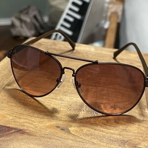 Vince Camuto Brown Aviator Sunglasses